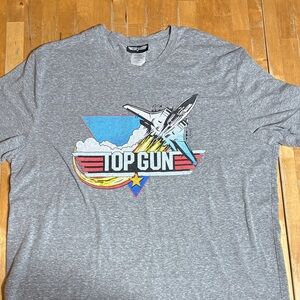 Gray Top Gun Graphic T-Shirt
